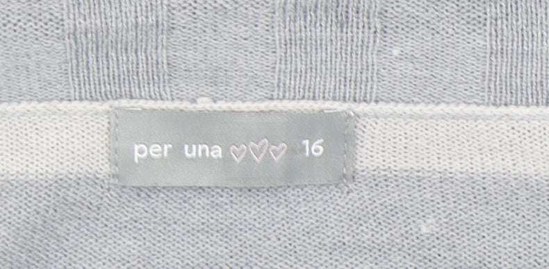 Per Una Women's Grey Striped Pullover Jumper