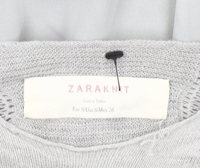 Zara Women's Grey Pullover Jumper Size S