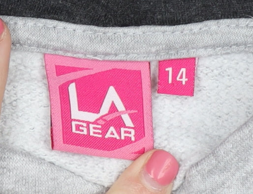 LA Gear Women's Grey Pullover Hoodie Size 14
