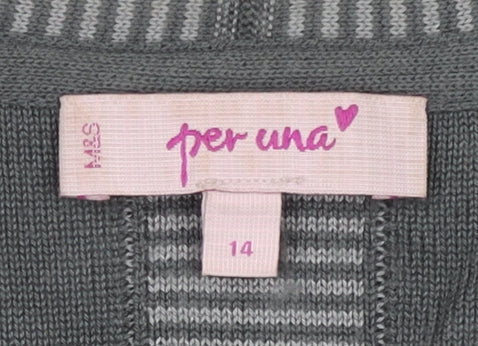 Marks and Spencer Women’s Grey Open Front Cardigan Size 14