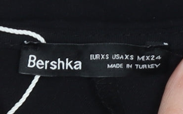 Bershka Women's Black Sheath Mini Dress XS