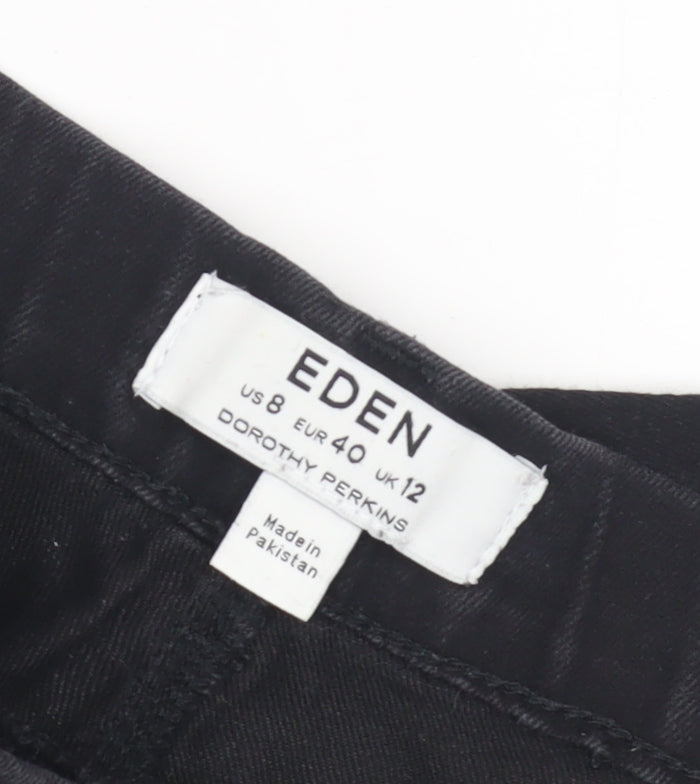 Close-up detail of Dorothy Perkins Women's Black Jeans, size 12
