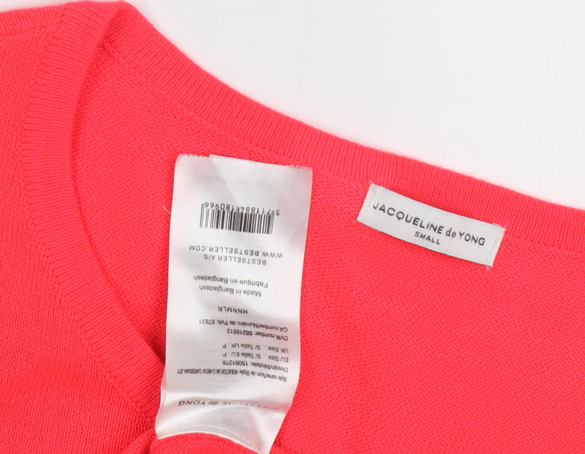 Jacqueline de Yong Women Pink Cardigan S Cotton