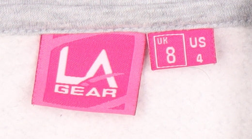 LA Gear Women's Grey Pullover Hoodie Size 8