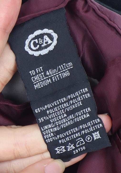 C&A Men's Black Blazer - 46 Regular Fit
