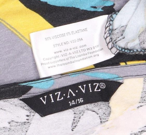 VIZ-A-VIZ Women's Multicoloured Top Size 14
