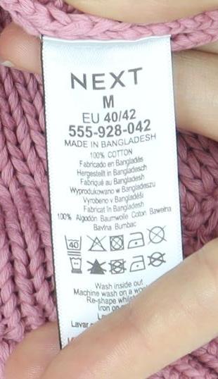 Next Women Pink Mock Neck Pullover Jumper Size 14