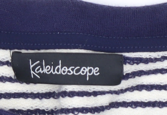 Brand and care label for Kaleidoscope Women's Striped 3/4 Sleeve Top