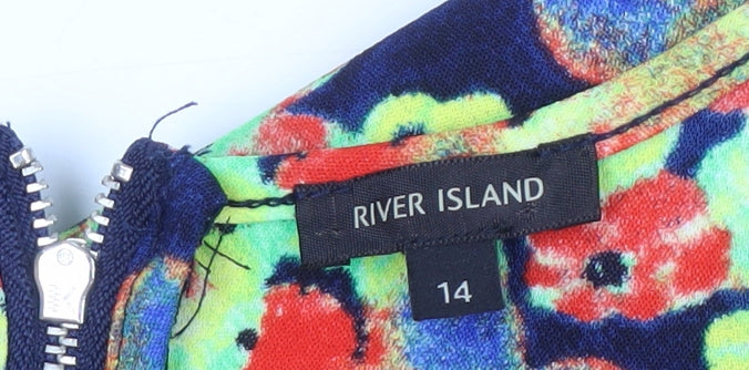 River Island Women's Multicoloured Floral Shift Dress