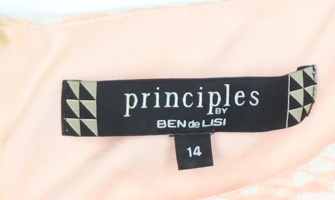 Principles by Ben de Lisi Floral Blouse for Women in Beige Size 14