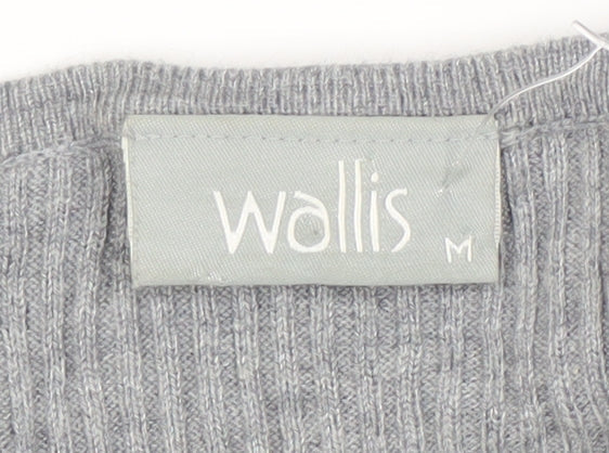 Wallis Grey Women's Cardigan M Regular Long Sleeve