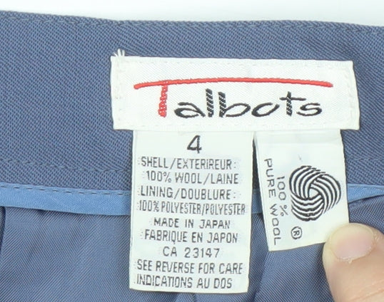 Talbots Women's Blue Wool Pencil Skirt, Size 4