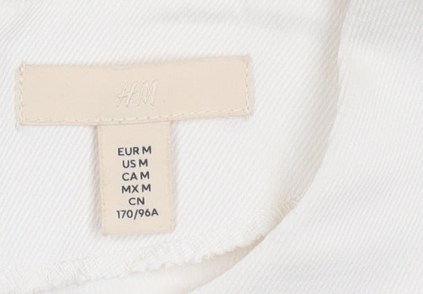 H&M Women's White Long Sleeve Blouse, Size 12