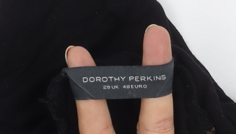 Dorothy Perkins Women's Black Cowl Neck Top Size 20