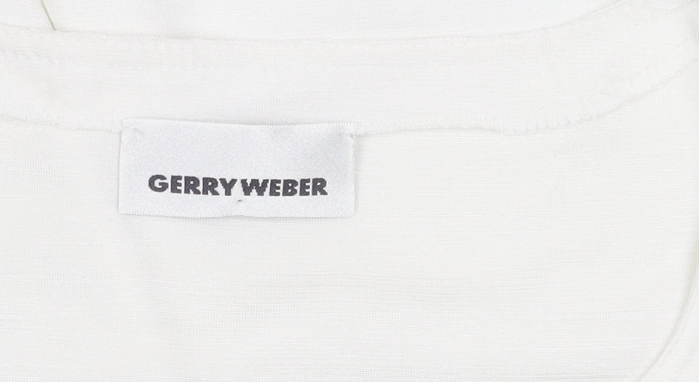 Gerry Weber Women's White Polyester Top UK 12