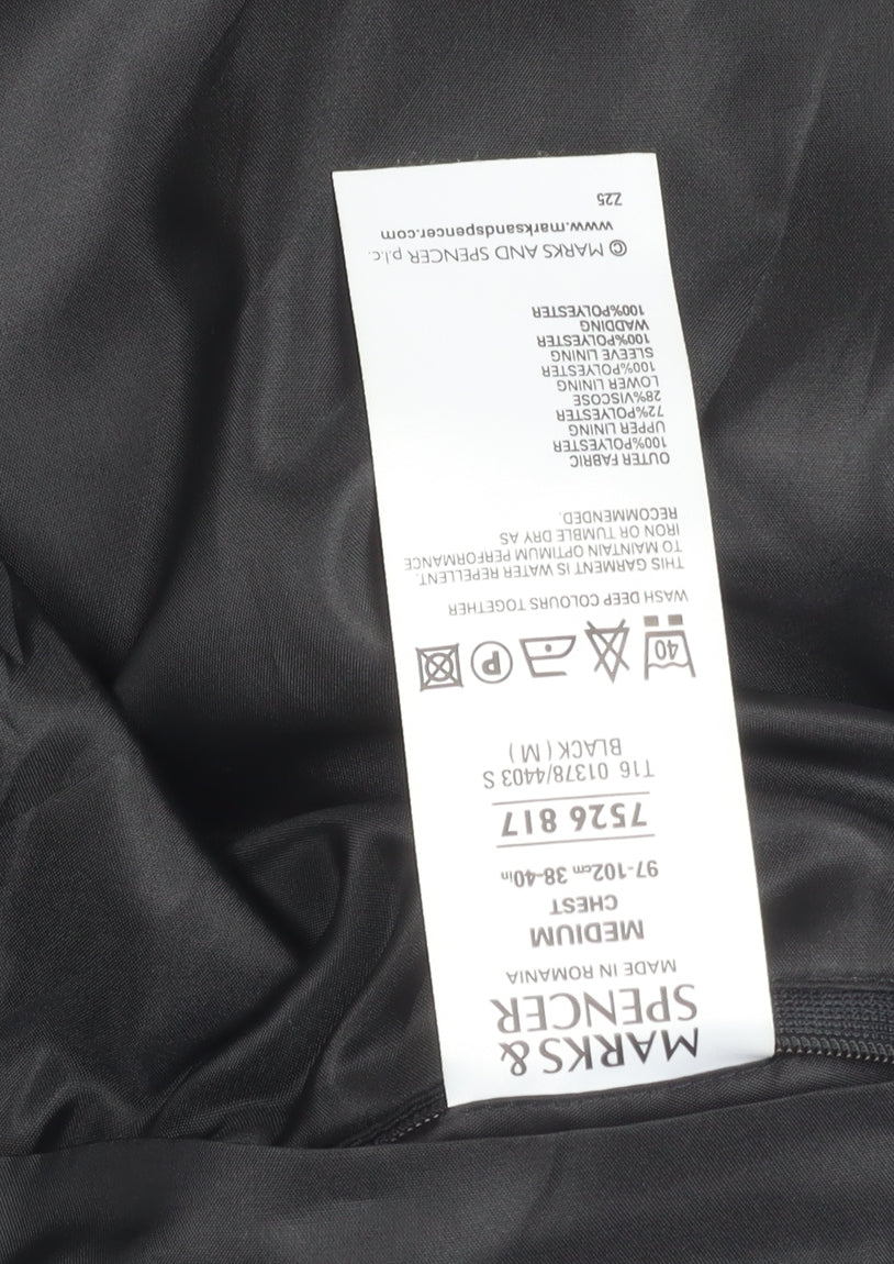 Marks & Spencer Men's Black Medium Coat