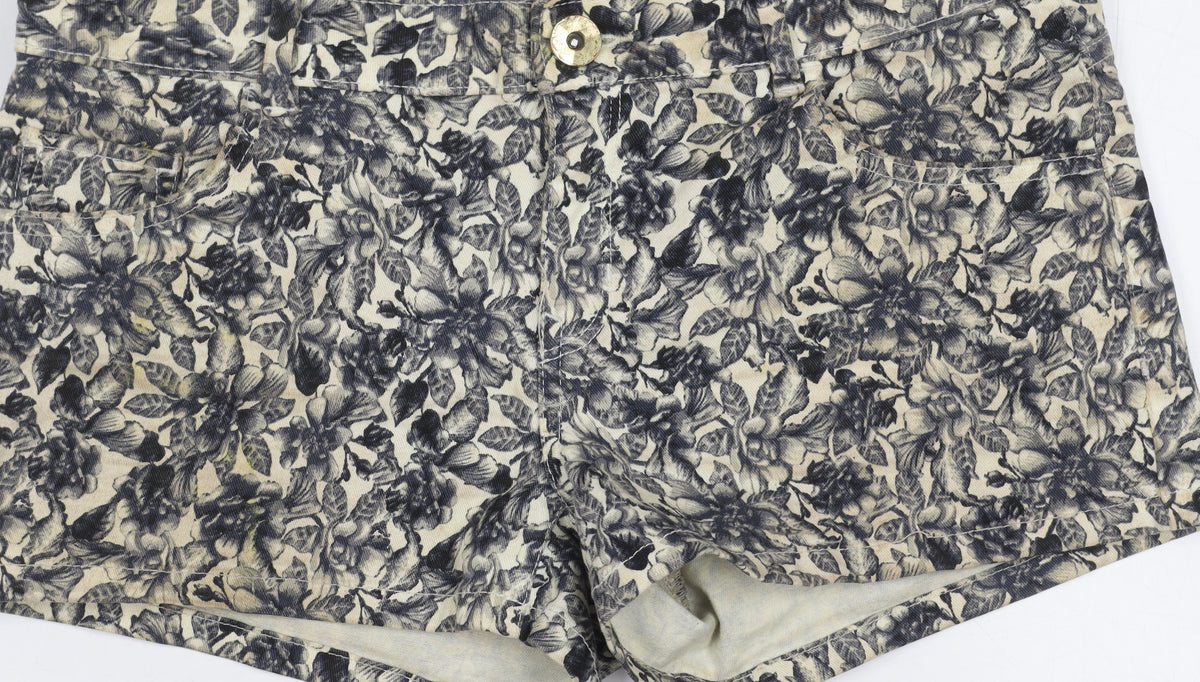 H&M Women's Floral Shorts Multicoloured Size 10