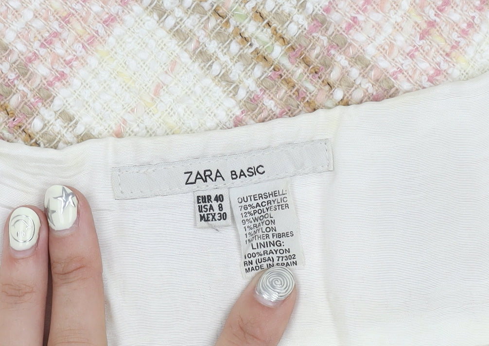 Zara Women's Multicoloured A-Line Skirt, Size 12