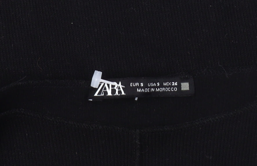 Zara Women's Black Mock Neck Jumper Size S
