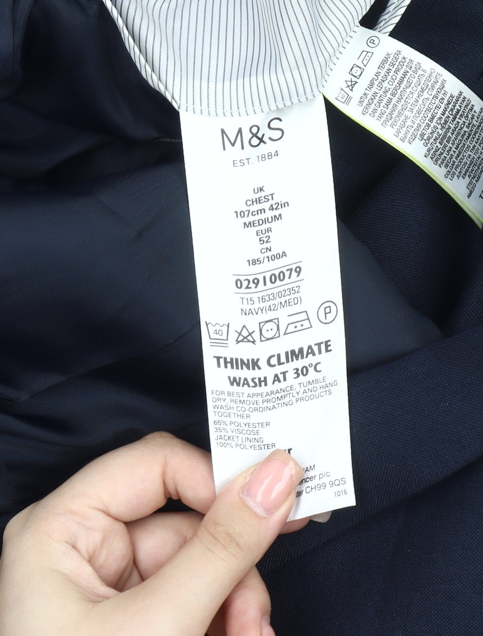 Marks & Spencer Men's Blue Blazer 42R - Elegant & Versatile