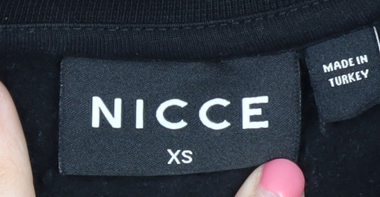 NICCE Men's Black Graphic Print Sweatshirt XS