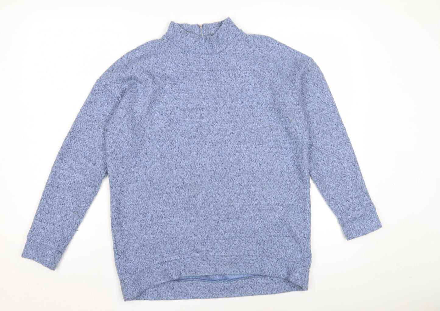 Next Women's Blue Knit Zip Sweatshirt Size 8