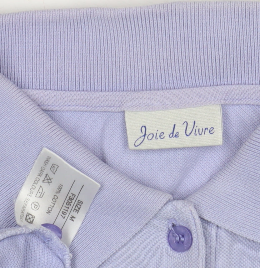 Joie de Vivre Women's Purple Polo M Classic Fit