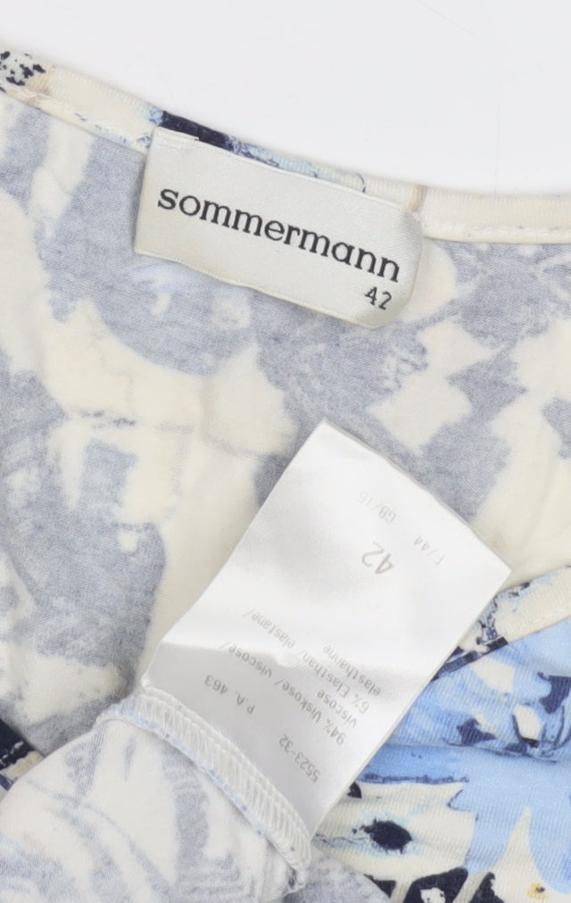 Sommermann Women's Multicoloured Floral T-Shirt - Size 14