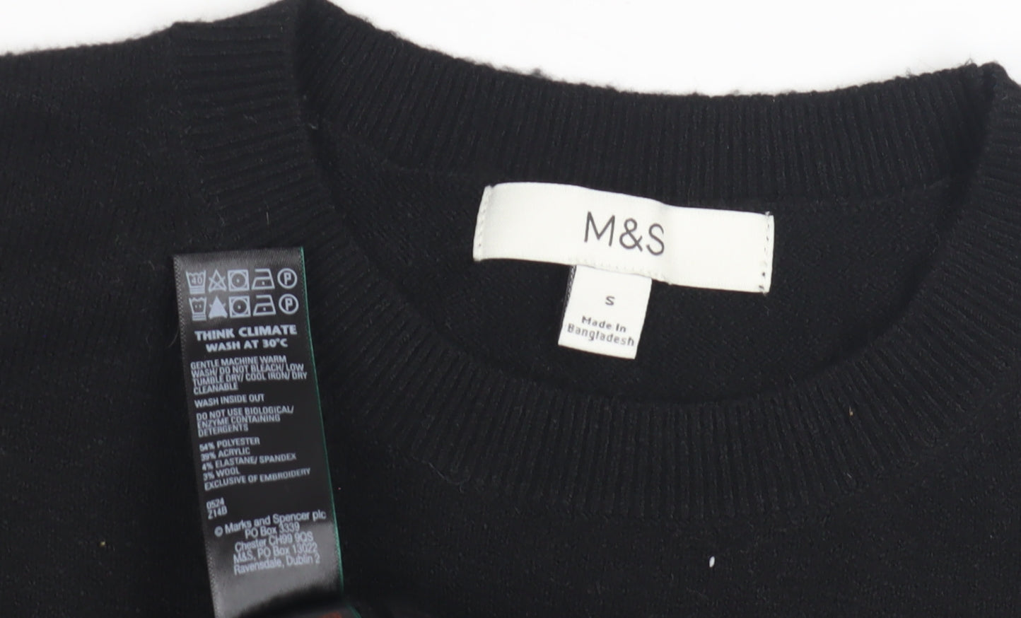 Marks & Spencer Women's Black S Pullover Sequin Jumper