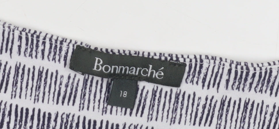 Bonmarché Women's Multicoloured V-Neck T-Shirt Size 18