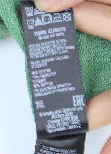 Marks & Spencer Women's Green Hoodie Size 8