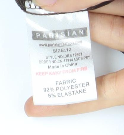 Parisian Women's Brown Slip Dress, Size 10-12, Jersey Fabric
