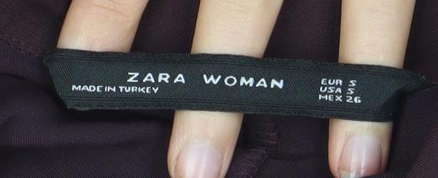 Zara Women Purple Collared Long Sleeve Dress, Size 8