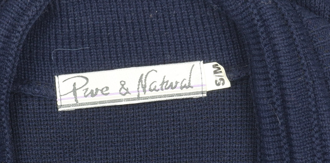 Marks & Spencer Women's Blue Striped Cardigan - Size 5