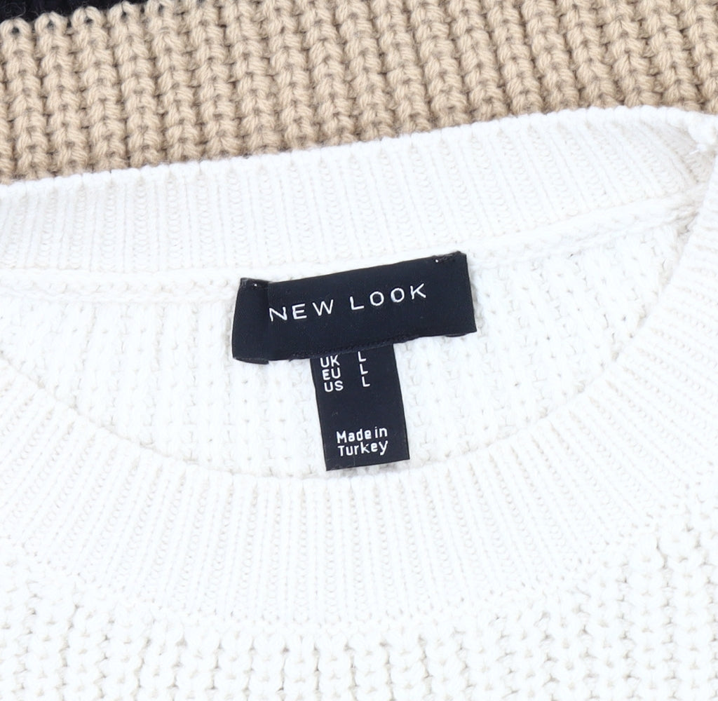 New Look Women’s Beige Pullover Jumper L