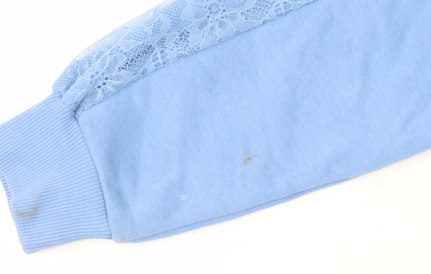 Marks & Spencer Women's Blue Lace Sweatshirt, Size 8