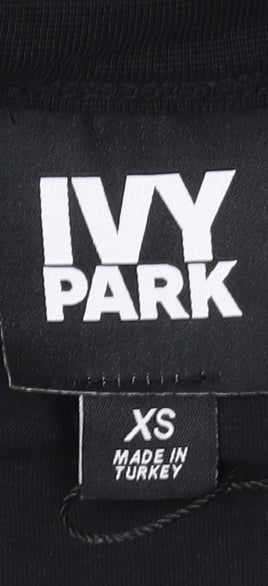 Ivy Park Women's Black Cropped T-Shirt XS