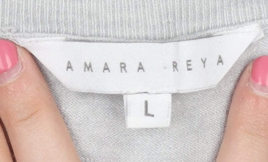 Amara Reya Grey Women's Pullover Jumper Size L