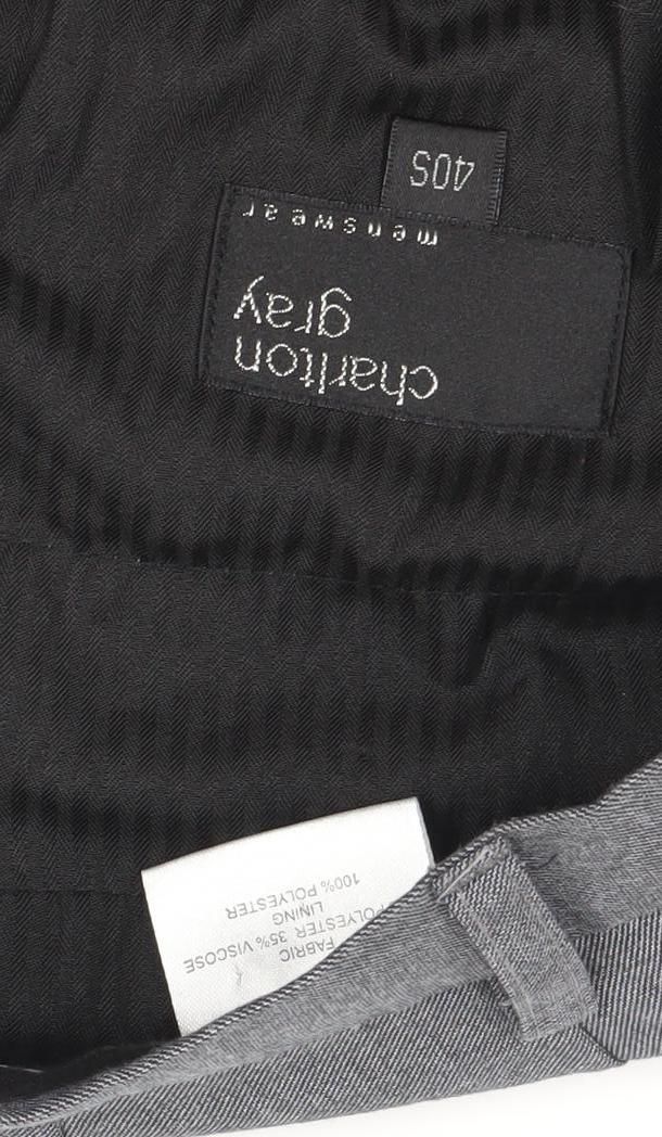Charlton Gray Men's Grey Dress Pants, Size 40S