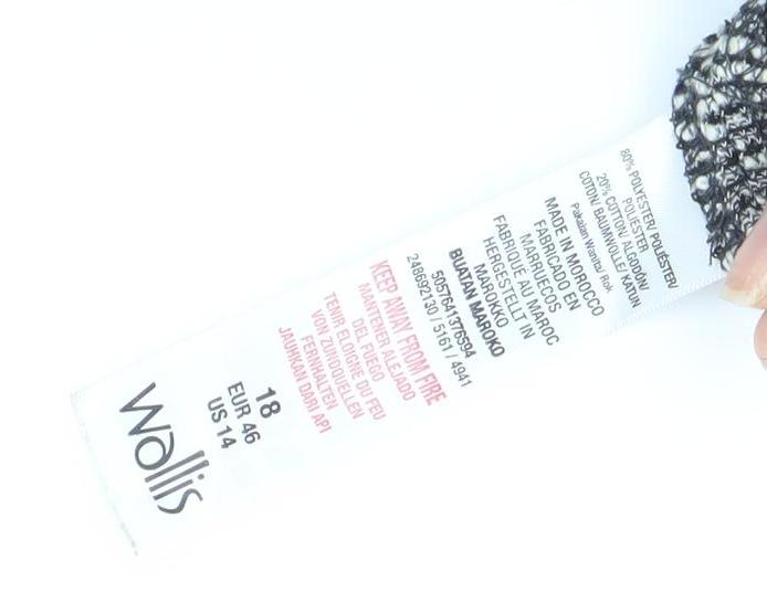 Wallis Women's Black Knee Length Pencil Skirt Size 18
