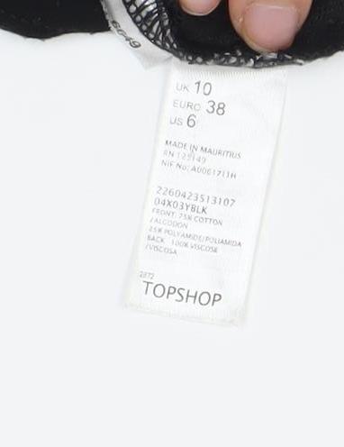 Topshop Women's Black Lace Tank, Size 10