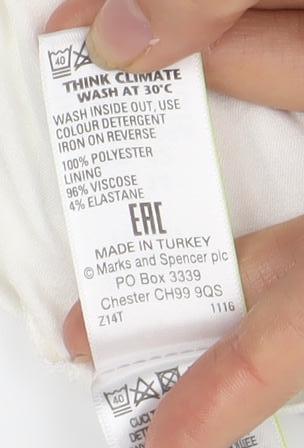 Marks & Spencer Women's White 3/4 Sleeve Viscose Blouse