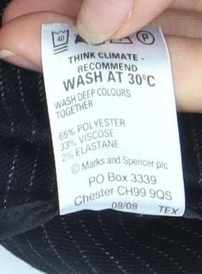 Marks and Spencer Women's Black Pinstripe Trousers UK 12