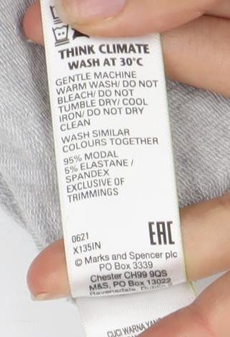 Marks & Spencer Women's Grey Pullover Hoodie Size 10