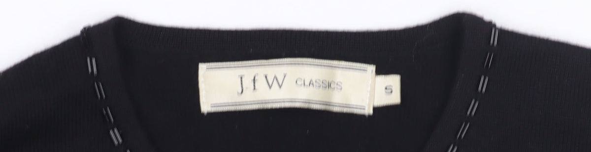 JFW Classics Women's Black Wool Pullover, Size S