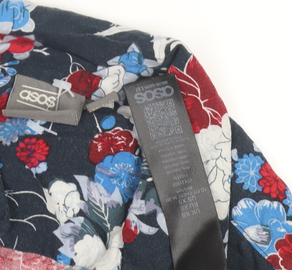 ASOS Women's Multicoloured XS Floral Button-Up Shirt