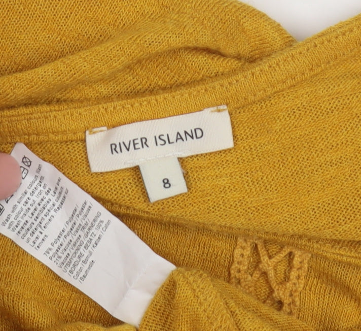 River Island Women's Yellow Shrug Size 8