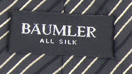 Bäumler Men's Black Striped Silk Tie One Size