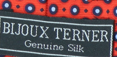 Bijoux Terner Men's Red Geometric Silk Tie