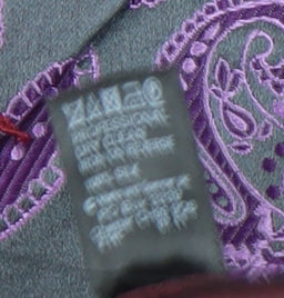 Marks & Spencer Purple Paisley Silk Tie for Men